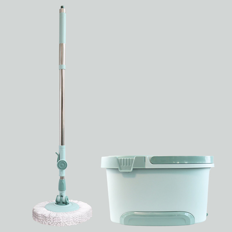 Hand Wash Free Circular Cleaning Mop Set For Household Use 360 Degree Rotating Dry And Wet Dual Use