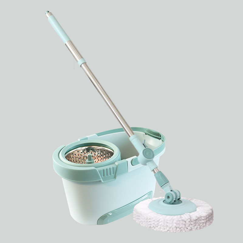 Hand Wash Free Circular Cleaning Mop Set For Household Use 360 Degree Rotating Dry And Wet Dual Use