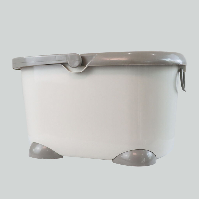 Magic Smart Round Rotating Mop And Bucket 6L Kitchen Floor Easy Wring With Stainless Steel Bucket