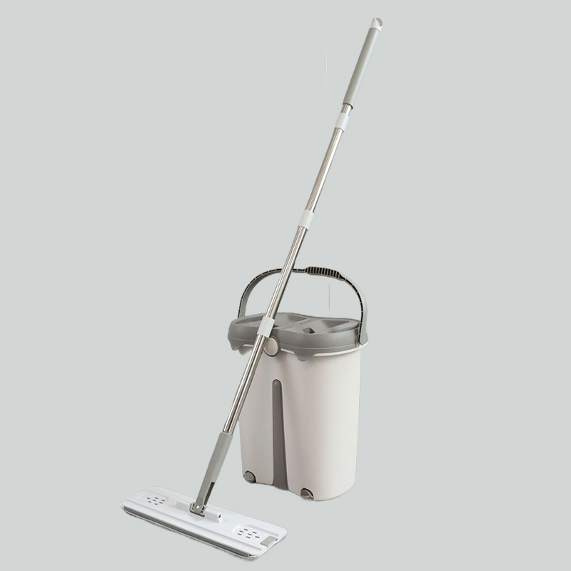 Hands Free Flat Floor Mop And Bucket With Wringer Set Wet And Dry Use Home Floor Cleaning System