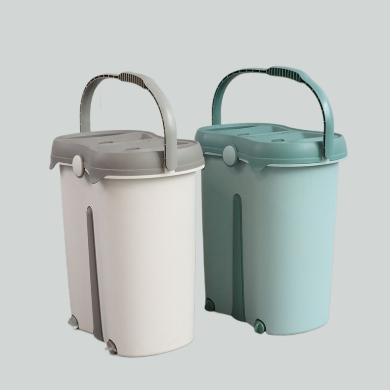 Self Wringer Flat Mops And Buckets Hands Free Reusable Washable Microfiber Flat Mop With Wringer