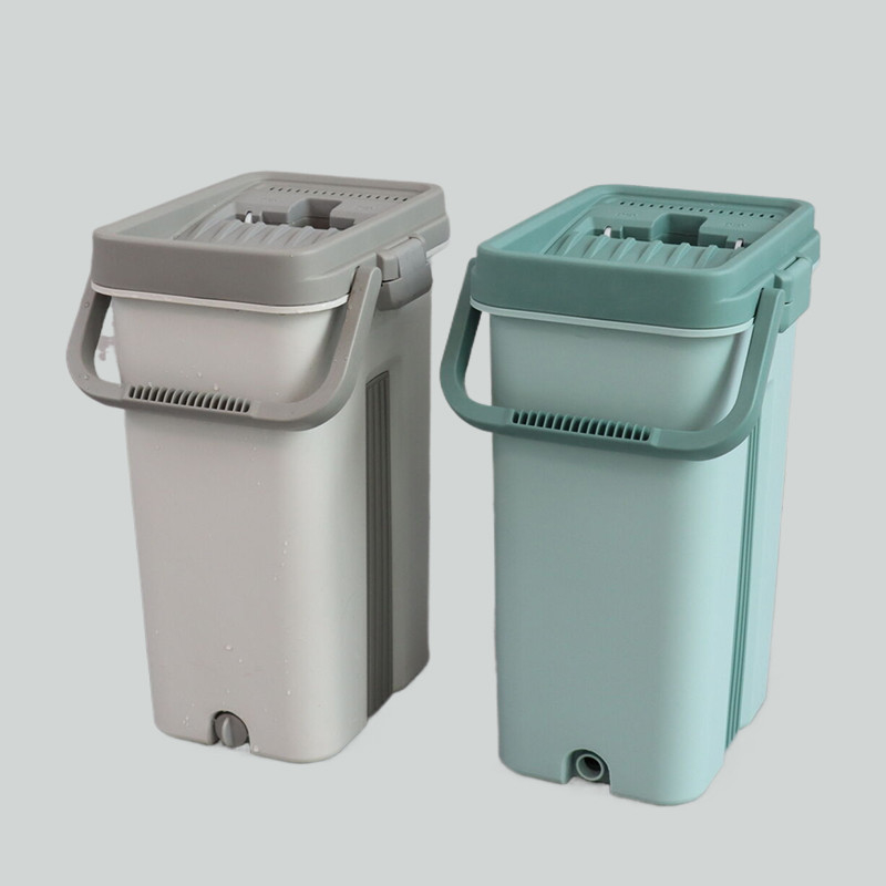 6.5L Free Hand Wash Flat Squeeze Mop Bucket For Household Flexible Flat Floor Mop