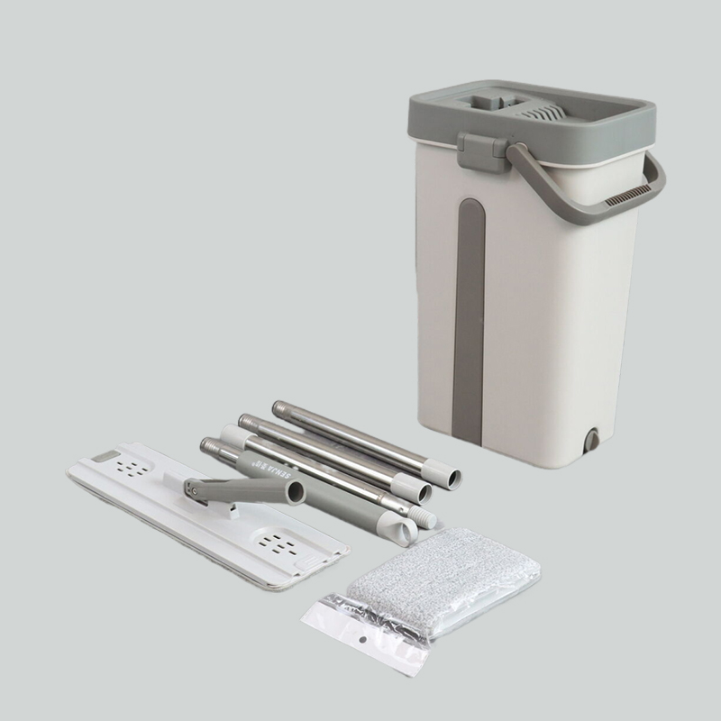 Wash Removable Microfiber Flat Squeeze Mop And Bucket 7.5L 28*22*45 CM