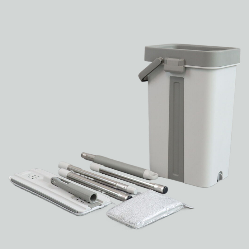 Easy to Use Wet and Dry Separate Flat Mops And Buckets Hand Free Washing 2.1kg