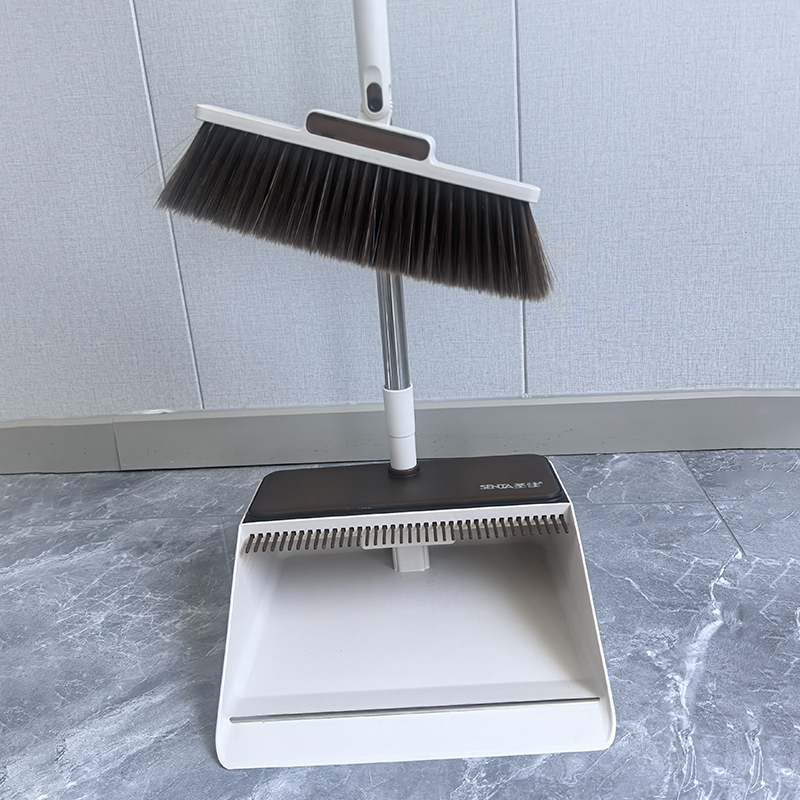 Floor Squeegee Broom Dustpan For Home Upright And Lightweight For Kitchen Room Office Lobby Floor Clean