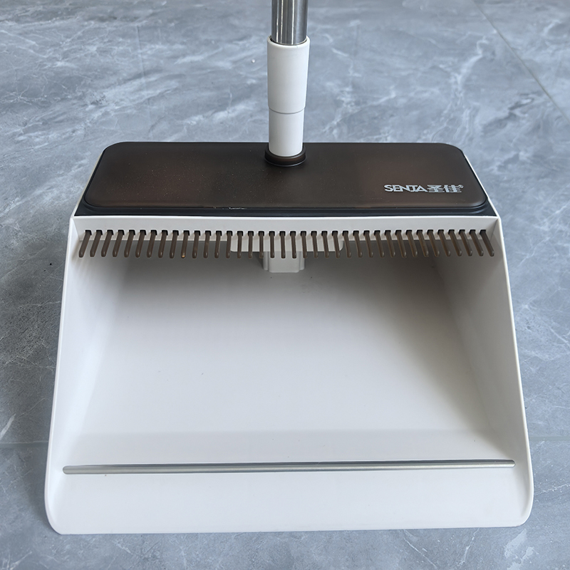 Combination Household Long Handled Dustpan And Broom Set Magnetic Folding Wiper Sweeping Hair Artifact