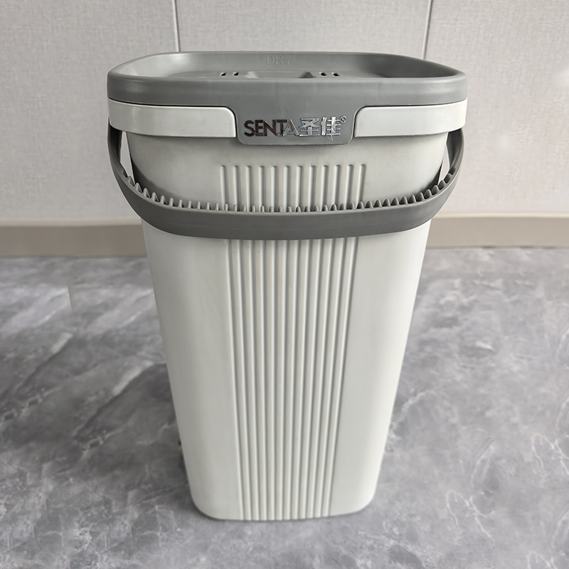 Microfiber Flat Head Mop And Bucket For Wood Floors Hands Free Floor Mop With Squeezer