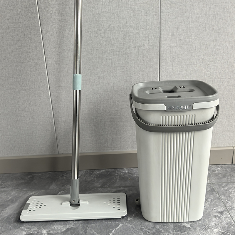 Wet And Dry Magic Self Cleaning Flat Floor Mop Bucket 360 Rotating Swivel Microfiber Mop With Bucket