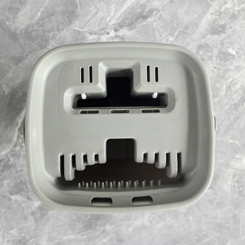 Steel Pole Self Wringing Flat Mop And Bucket Set Microfiber Pads For Home Cleaning