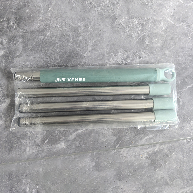 Steel Pole Self Wringing Flat Mop And Bucket Set Microfiber Pads For Home Cleaning