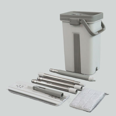 360 Magic Stainless Steel Handle Flat Head Microfiber Mop Set Hand Free