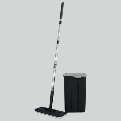 Household Cleaning Flat Squeeze Mop And Bucket Set Hands Free Wet and Dry Microfiber Mop Bucket
