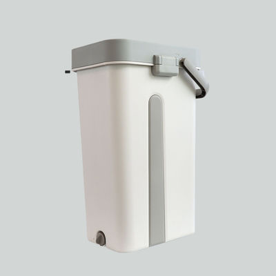 White Squeeze Flat Mop And Bucket Set Long Handle Hardwood Floor 7.5L Capacity