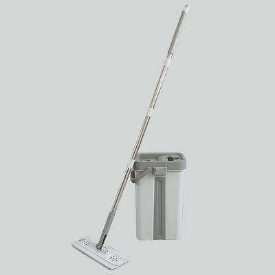 Household 2-In-1 Microfiber Flat Mop With Bucket 360 Rotating Floor Cleaning 2.5kg